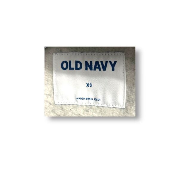 Old Navy XS Gray Fleece Hoodie Sweatshirt NWT Pullover Cotton Blend Cozy Warm - Picture 8 of 9